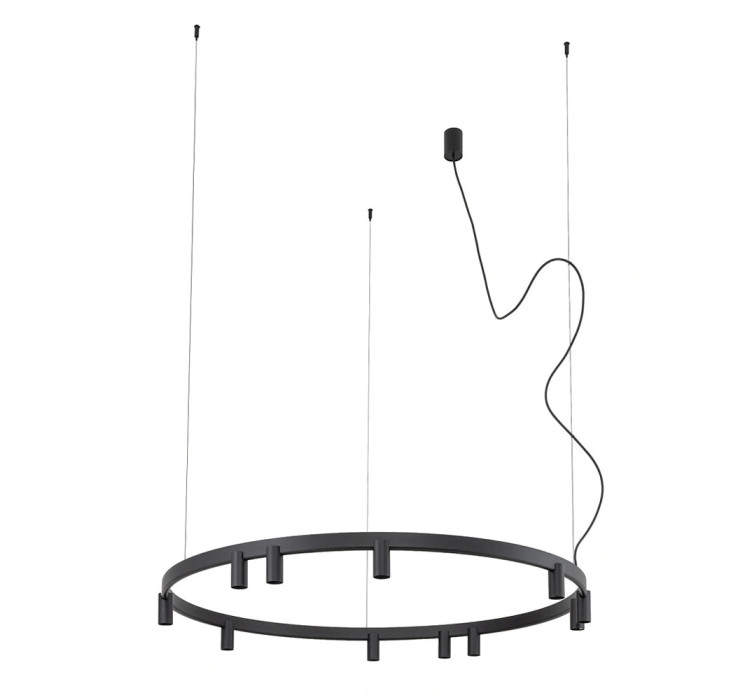 Люстра Nowodvorski 12288 Fourty Round GU10 R35+LED 11+6x10W+9W 3000K 710Lm IP20 чорна1